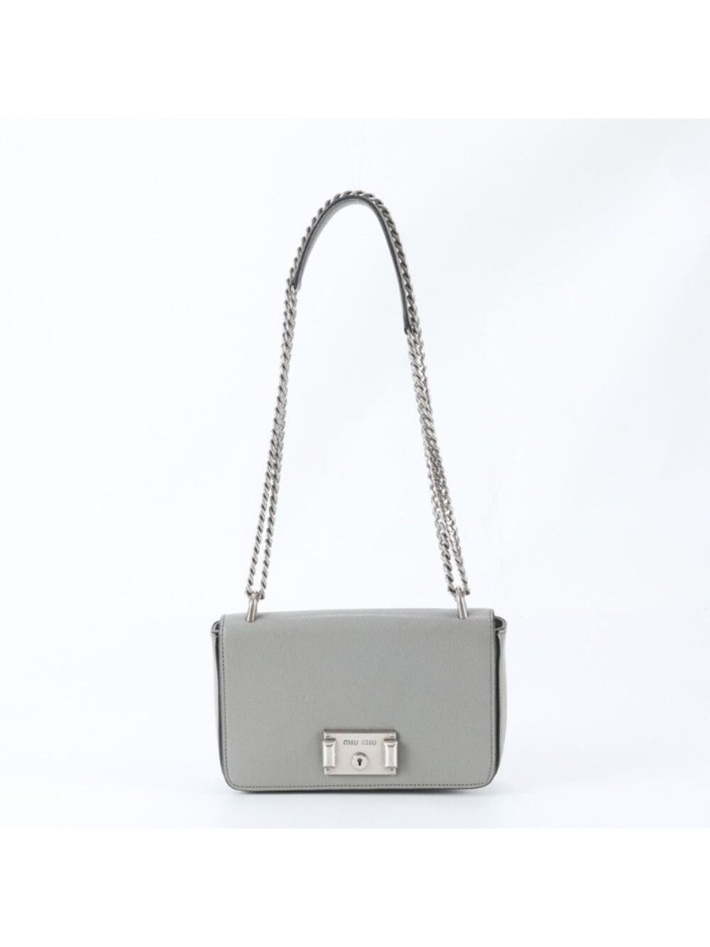 Miu Miu Leather 2-Way Chain Shoulder Bag Crossbody
